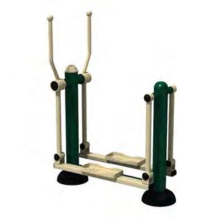 Similar to a rower, but positioned upright, users push with their legs while pulling with their arms against resistance, moving their entire body up