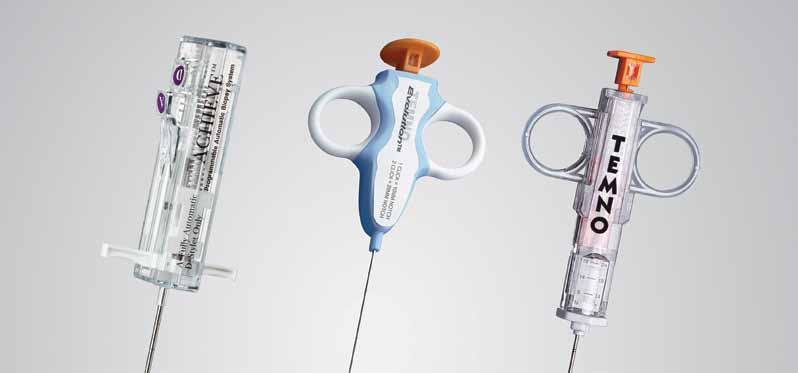 Automated Achieve programmable biopsy systems 2 Semi-automated CareFusion offers a wide range of soft tissue biopsy needles that you can rely on for precise samples every time.