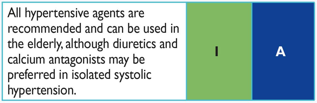 Natrixam is recommended for older hypertensive patients ESH/ESC guidelines suggest a CCB or a diuretic
