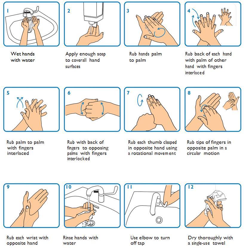 CHART NUMBER 6 Hand-washing technique with soap and water