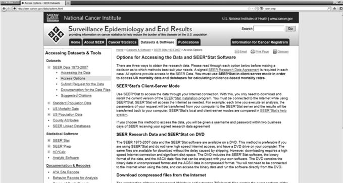 How to access the SEER Research Data. http://seer.cancer.gov/seerstat/ 106 Create a NAACCR V12 Incidence file 1.