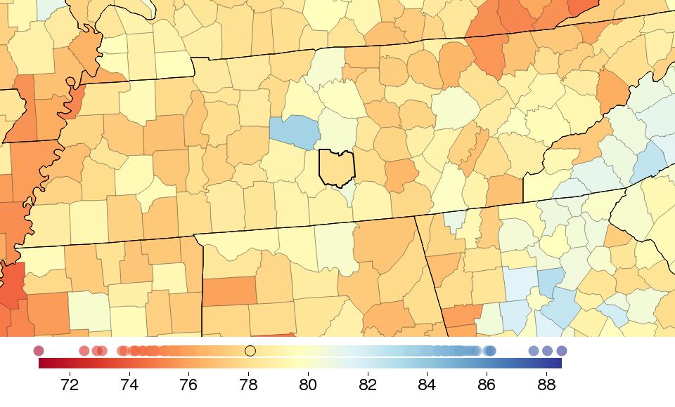 COUNTY PROFILE: Bedford County, Tennessee US COUNTY PERFORMANCE The Institute for Health Metrics and Evaluation (IHME) at the