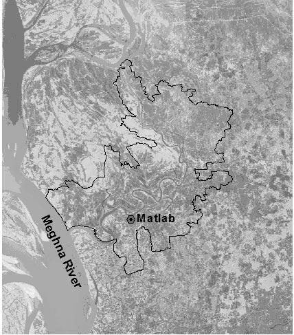 NEIGHBOURHOOD-LEVEL KILLED ORAL CHOLERA VACCINE COVERAGE AND PROTECTIVE EFFICACY 1045 88 E 26 N Brahmaputra river Ganges river Meghna river Matlab Bay of Bengal 20 N 92 E Bangladesh (Top) and the