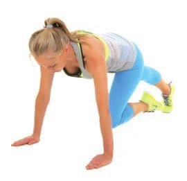 Part II The Workouts EXERCISE 7: FACEDOWN KNEE TO CHEST On the floor with your hands slightly in front of your