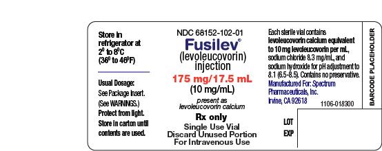 Fusilev Carton - Lyophilized Fusilev Vial - 175 mg / 17.