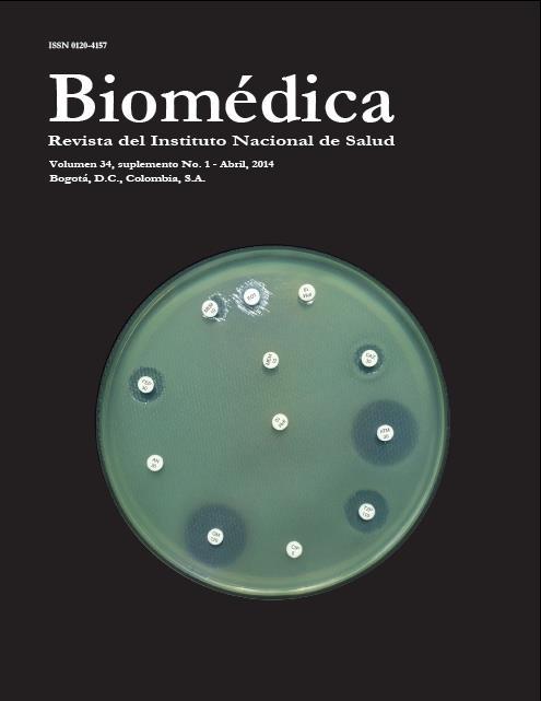 Biomédica, volume 34, supplement 1, Bacterial resistance, 2014 Publication date: abril de 2014 Editor responsible for the supplement: Miguel A.