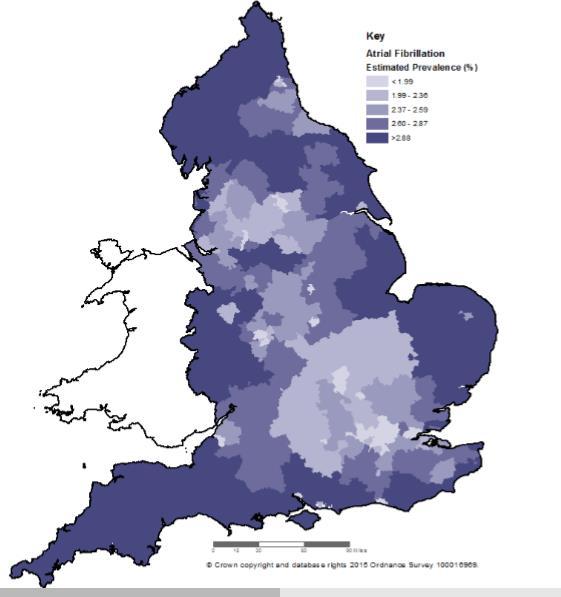 Prevalence 1.4 million people in England are estimated to have AF (2.