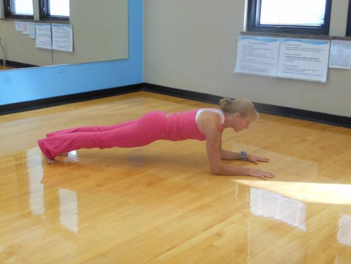 Extensors, Glutes, Quadriceps, Hamstrings -Go into normal plank position,
