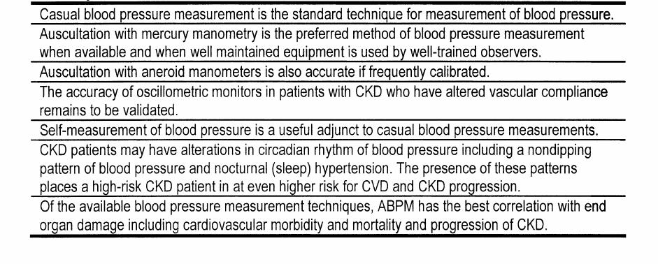 MEASUREMENT OF BLOOD PRESSURE IN ADULTS Casual blood pressure (CBP) CBP refers to a blood pressure measurement taken in the physician's office or clinic setting.
