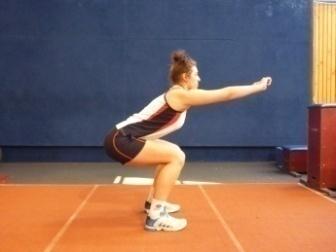 Example Warm Up Squats 10 Feet just wider than shoulder width