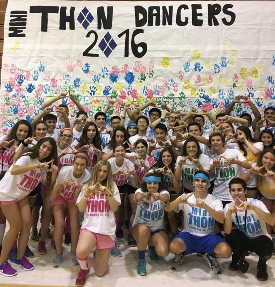 Lower Moreland's Mini-THON consists of 12 consecutive hours during which students may not sit, squat, or kneel; they may only stand, dance, and participate in numerous competitions and activities