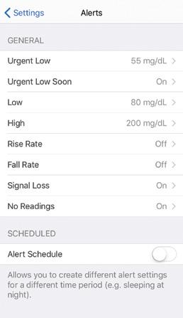 3.3 Changing Alerts Talk to your healthcare professional before changing your