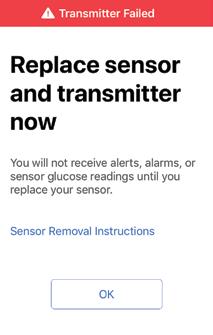 Issue Transmitter Alert Transmitter not working. Sensor session automatically stops. App Receiver Solution Contact Technical Support.