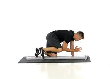 The goal is to initiate movement with the upper extremities in a push up pattern without allowing movement in the