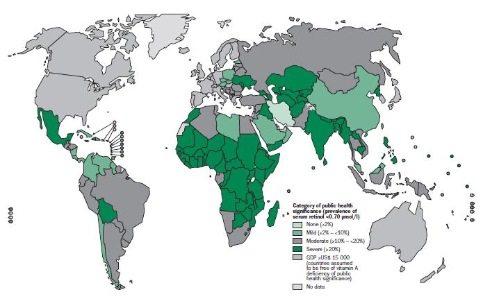 Deficiency is Still Common in Africa, Asia and some South