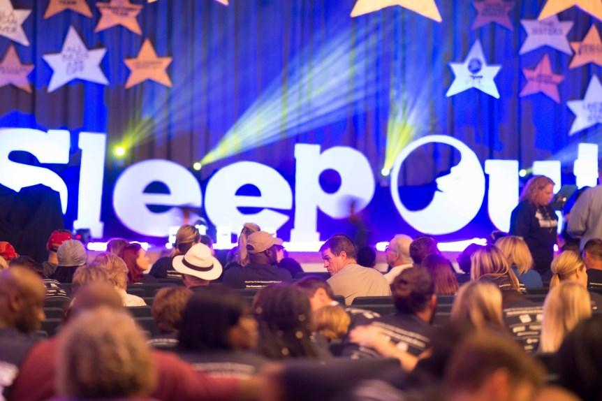 SleepOut ship Opportunities At SleepOut, this coming April 6, 2018, we get a chance to shine a light on the nearly 3,000 people experiencing homelessness in Palm Beach County, and help the homeless