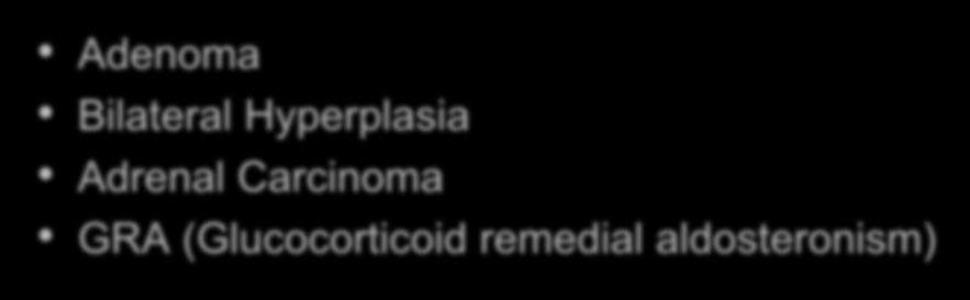 Hyperaldosteronism Adenoma Bilateral Hyperplasia