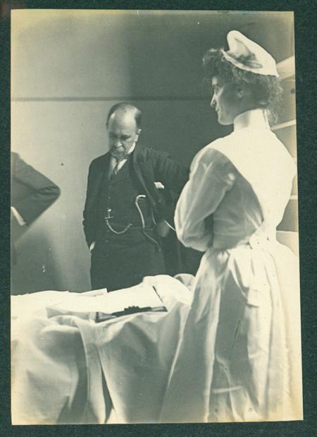 Rare Johns Hopkins Hospital Photograph Album from the Turn of the 20th Century, Featuring Photographs of Osler, Halsted & Cushing 57. Johns Hopkins Hospital. J. H. H. 1903-1904 [cover title].