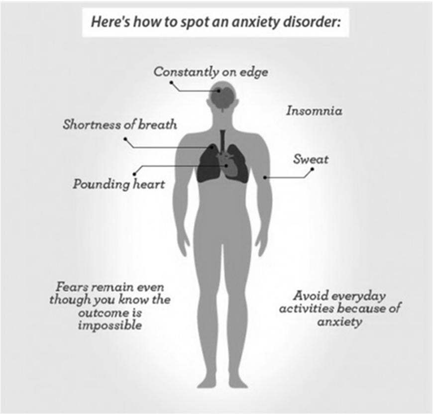 ANXIETY BASICS Anxious feelings versus Clinical Disorder Women 2x more likely than men Most common mental illness (WHO) Common