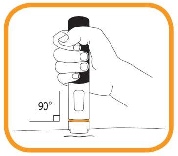The needle will automatically move back into the empty autoinjector. Do not try to touch the needle.