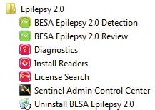 How to Start BESA Epilepsy Double-click the desktop icons, or click on the start menu group items (image right). The BESA Epilepsy 2.