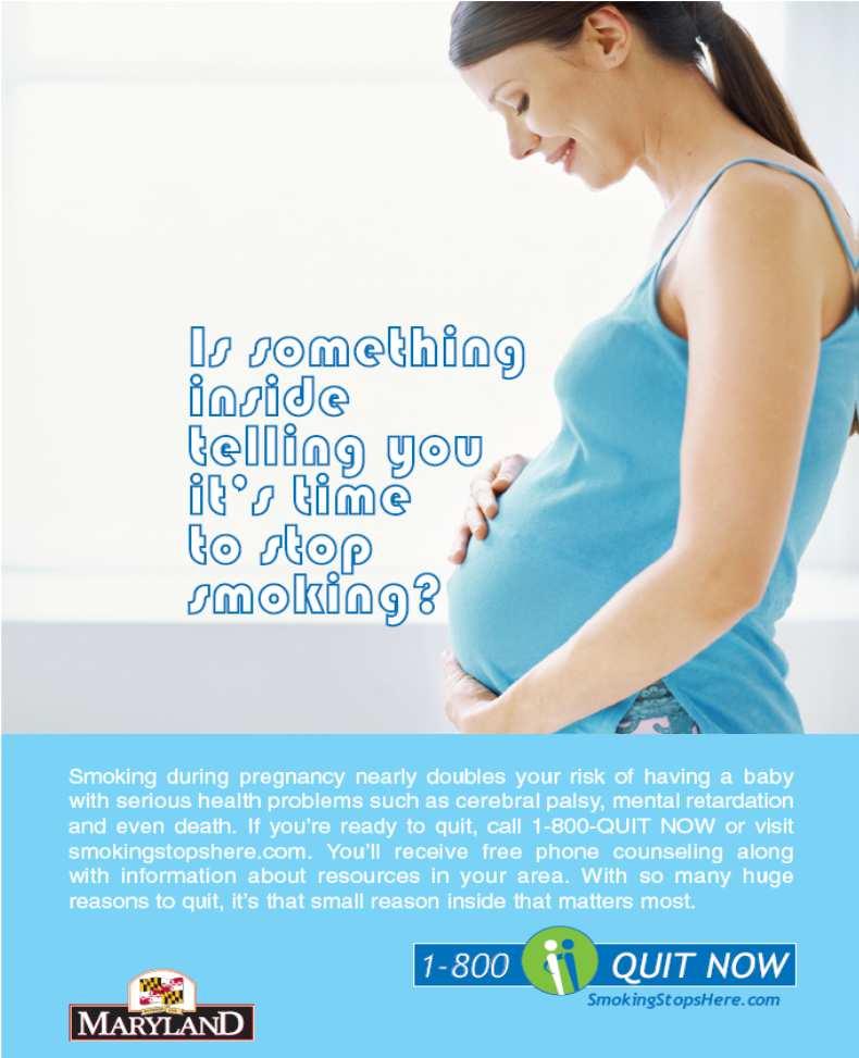 The Maryland Tobacco Quitline Extended services for pregnant women 10 sessions