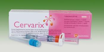 Three different vaccines have been developed against HPV : Notes are Important 3- cervarix* a bivalent vaccine, targets HPV types 16 and 18 is approved for girls and women aged 9 to 25 for the