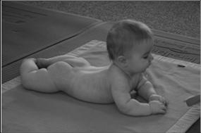 5 months: Core stabilization develops Spine, chest and pelvis is stabilized in