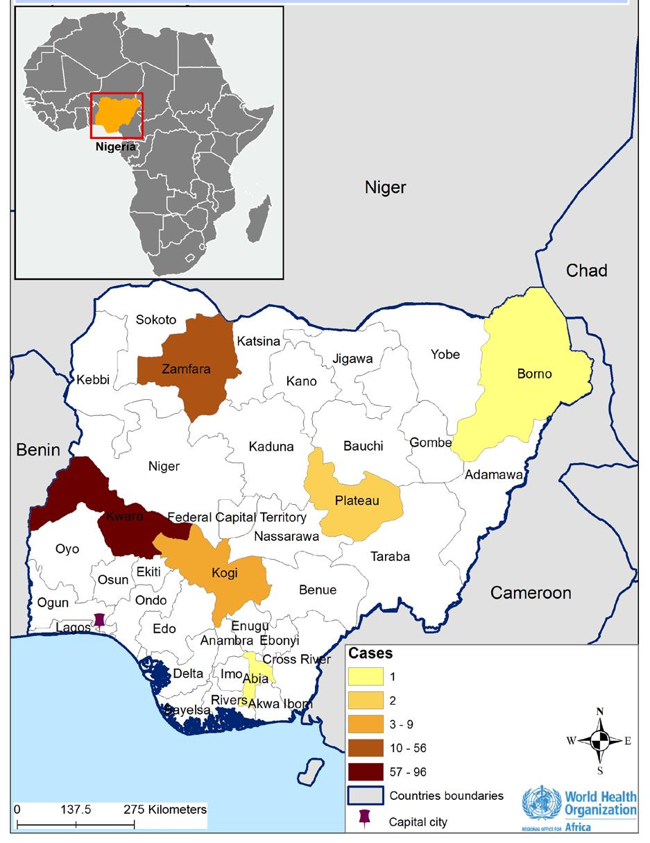 Yellow fever Nigeria 166 Cases 10 6% Deaths CFR EVENT DESCRIPTION The outbreak of yellow fever in Nigeria, initially notified to WHO on 15 September 2017 by the Nigeria Centre for Disease Control