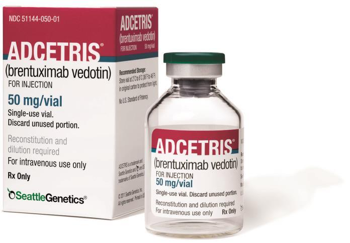ADCETRIS (Brentuximab Vedotin) is an Expanding Global Brand ADC targeting CD30 Approved in >55 countries for relapsed Hodgkin lymphoma (HL) and systemic anaplastic large cell lymphoma (salcl) SGEN