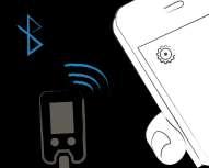 Go to the Bluetooth settings on your smartphone, turn on your meter, and wait until the two devices