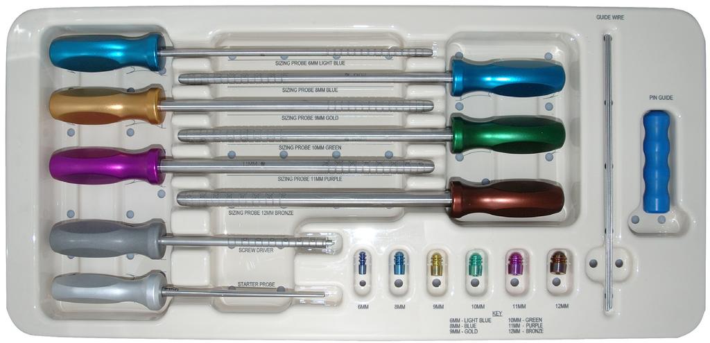 Instrument Specifications Instrument kit The instrument kit (ref 17307) provides the surgeon with all the instrumentation