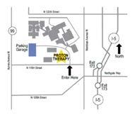 Pass under the freeway and turn right at Meridian Avenue. Head north and turn left onto 115th. The campus is located on the right side. Enter the campus at the Main Gate (Emergency).