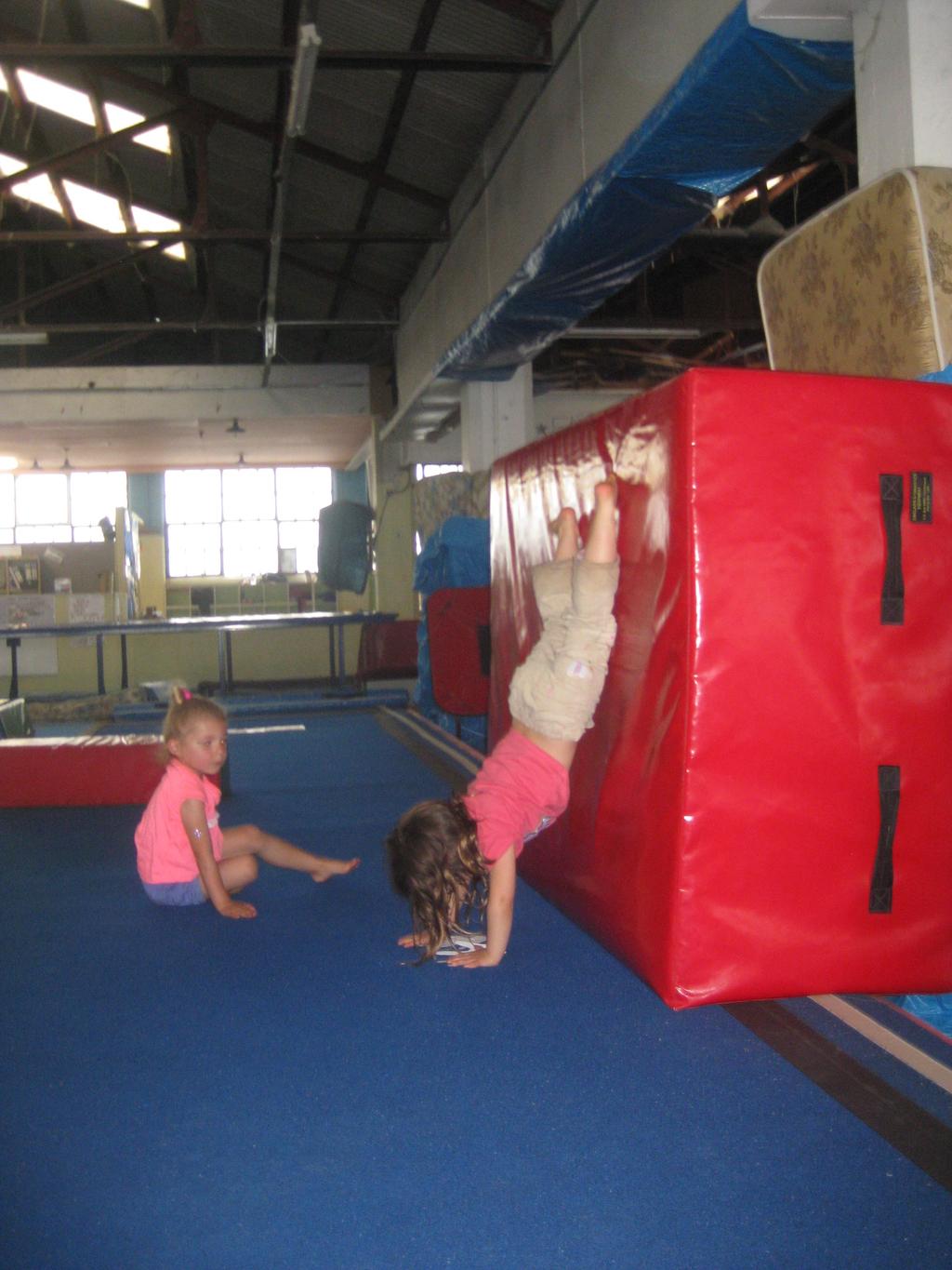 Participants in the trampoline classes must wear socks. Trampoline shoes are optional. Clothing that covers the elbows and knees is recommended.