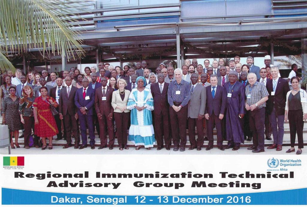 RITAG Meeting : Dakar Senegal 12 13 December 2016 Goal and objectives This was the second of the two regular meetings of the Regional Technical Advisory Group (RITAG) on immunization in the African