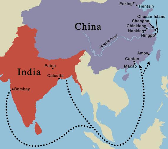 trade Opium den First Opium War: