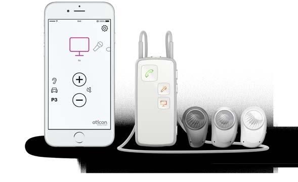 Music MiniJack Tele loop FM App Compatible with iphone and Android The Oticon Medical Streamer can also be controlled