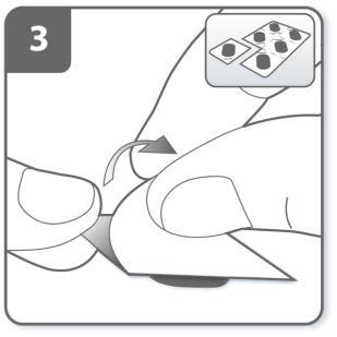 Pierce the capsule: Open inhaler: Hold the base of the inhaler firmly and tilt the mouthpiece to open the inhaler.
