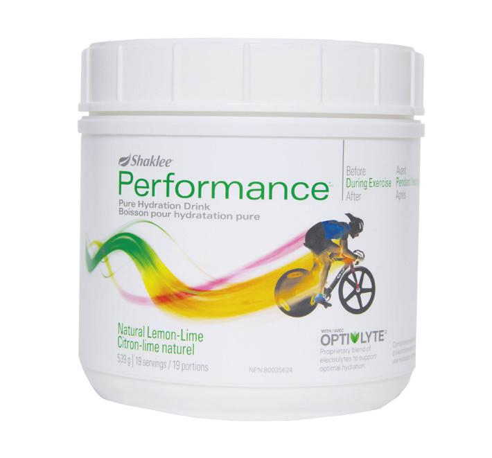 Performance Shaklee Performance includes: OPTI-LYTE: a proprietary blend of six electrolytes to support optimal hydration A unique mix of carbohydrates to deliver increased stamina (page 6) DURING