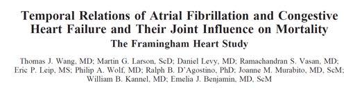 Prognostic Impact of AF and HF Pts with AF or HF who develop the other
