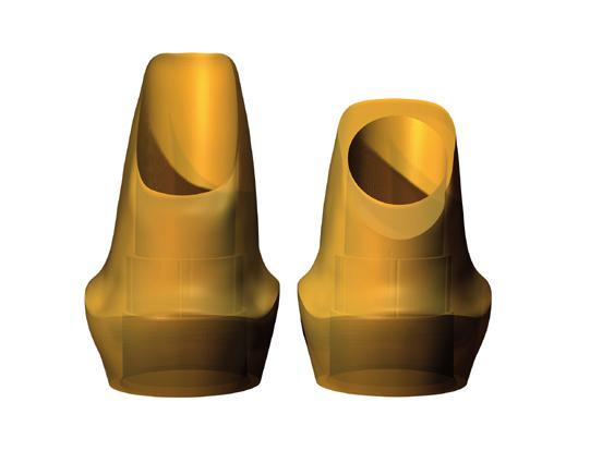D. The plastic coping can be modified to provide the optimal emergence profile, contour and occlusal form.