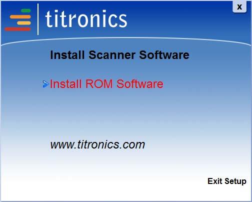Titronics Range of Motion Hardware & Software Installation Step 1 Titronics ROM Software