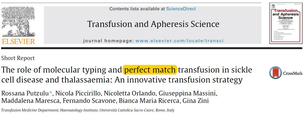 RHCE ALLELE MATCHING What is a "perfect match"?