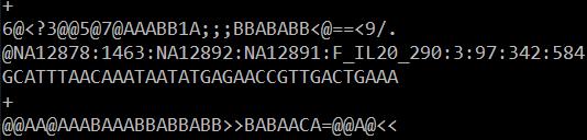 (cs cs)fasta Fasta/( /(cs cs)fastq FASTA Header line > Sequence FASTQ Add QVs encoded as single byte ASCII codes Most aligners