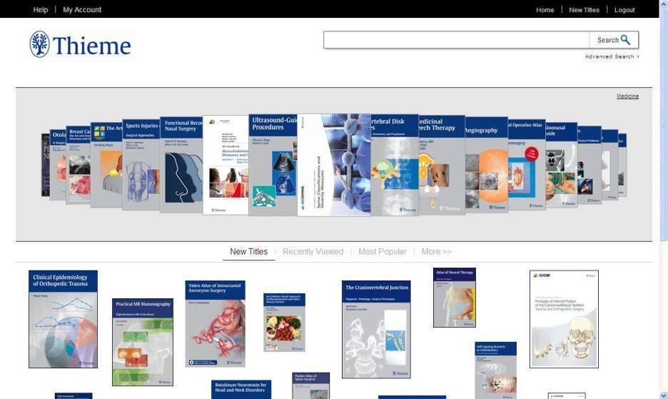 Thieme Clinical Collections (TCC) Audiology Complementary Medicine Dentistry Internal Medicine Neurology Neurosurgery Obstetrics &