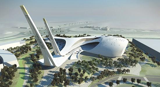 ON THE LIGHTER SIDE THE MOSQUE IN QATAR. Space ship-like design.