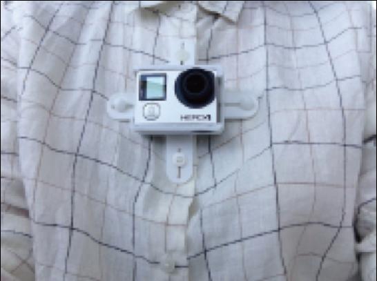 Figure 1: Lifelogging by wearing a camera on a chest. Figure 2: Examples of the scene captured using first-person lifelog video.