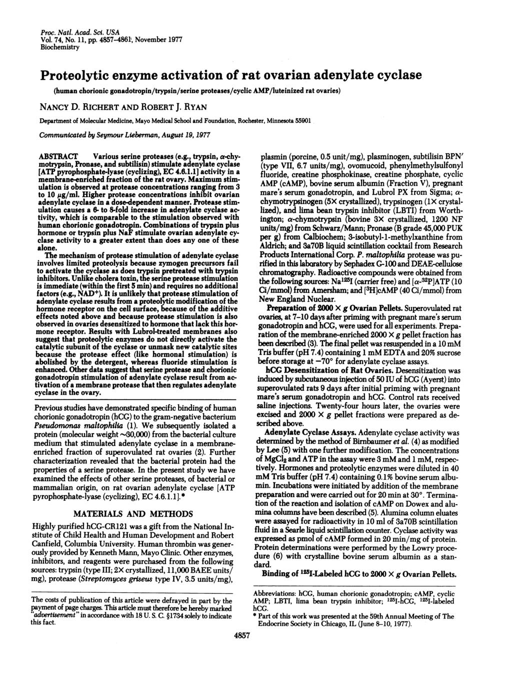 Proc. Natl. Acad. Sci. USA Vol. 74, No. 11, pp.