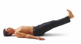 Fig. 3: ENGAGE THE EXTERNAL OBLIQUES and rectus abdominis by flattening your lower back to the ground when lowering your legs to about 30 degrees from the floor. Fig.