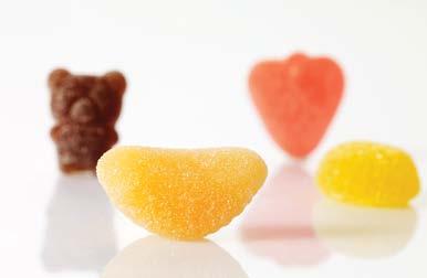GUMMIES GELATINE GUMMIES Our gummies are offered in various shapes and tastes depending on the formula. They are available in bulk quantities and finished packaging.